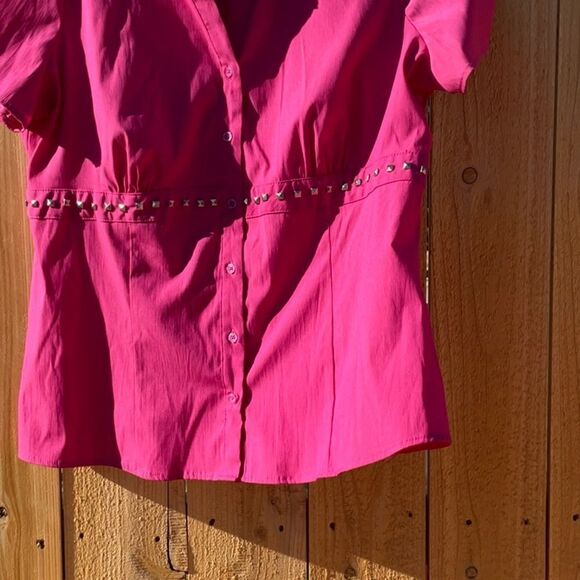 Take 50% OFF- Fred David Stretch Women's Button-Down Blouse, Size-XL - Picture 5 of 8